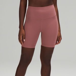 Wunder train high rise short 6” in spiced chai color